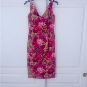 Rouge LOS ANGELES-Floral Pink Sleeveless Dress